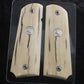 MAMMOTH IVORY 1911 GRIPS COLT SILVER MEDALLIONS A-2701