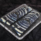 BLUE/BLACK CROSSCUT MAMMOTH IVORY 1911 GRIPS A-2708