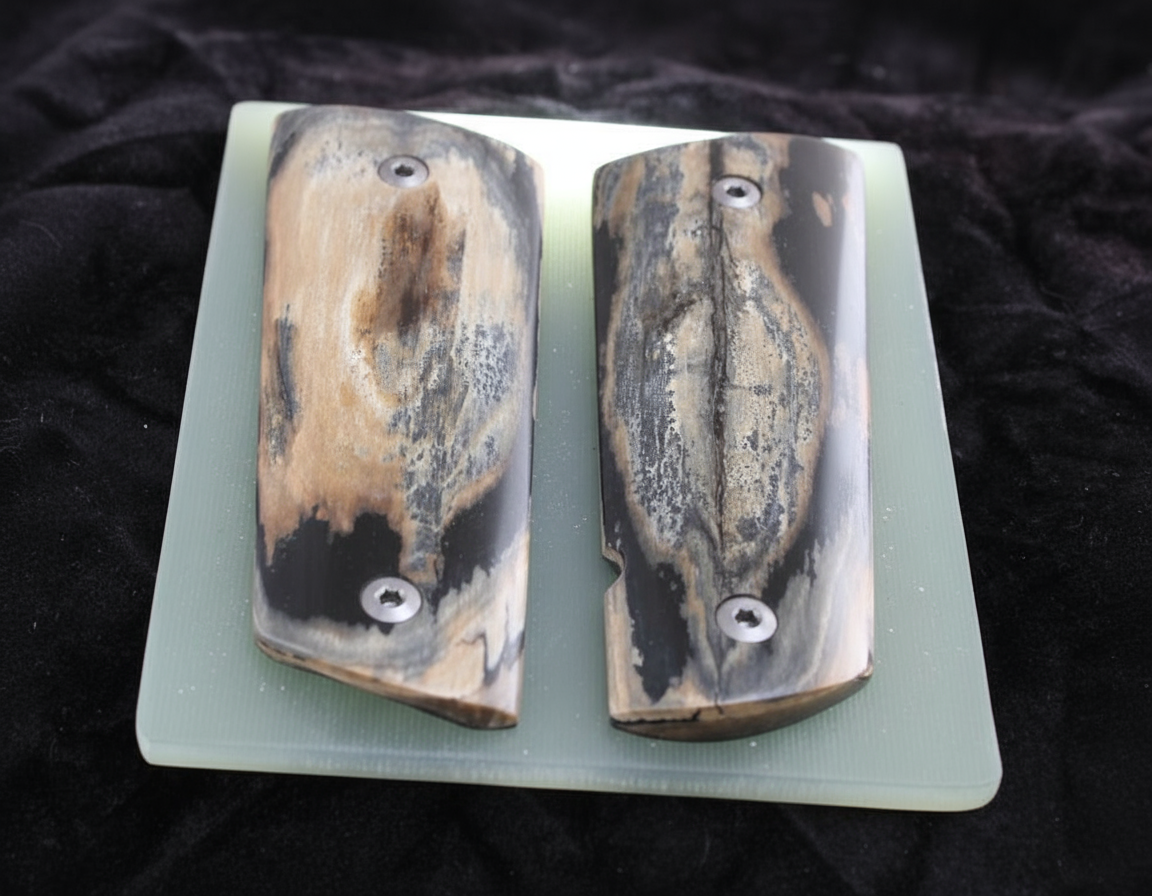 BLACK&CREAM MAMMOTH IVORY 1911 GRIPS A-2720