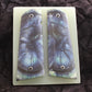 BLUE CROSSCUT MAMMOTH IVORY 1911 GRIPS A-2737