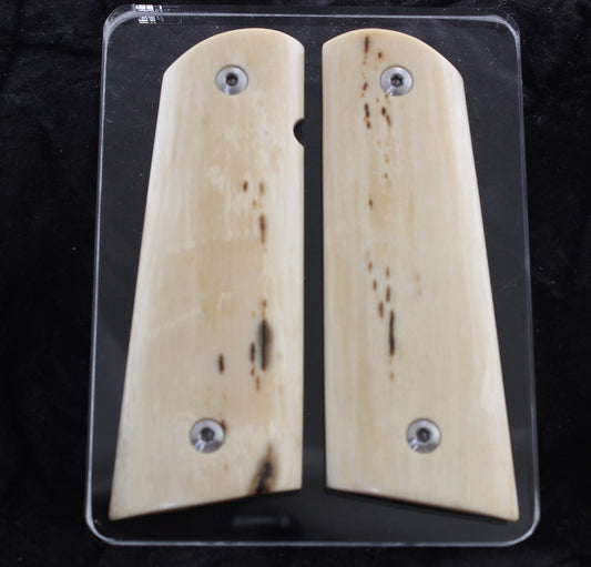 LITE BARK MAMMOTH IVORY 1911 GRIPS / GUNNER PRODUCTS  A-2764