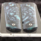 BLUE CROSSCUT MAMMOTH IVORY 1911 GRIPS A-2767