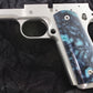 BLUE CROSSCUT MAMMOTH IVORY 1911 GRIPS A-2767