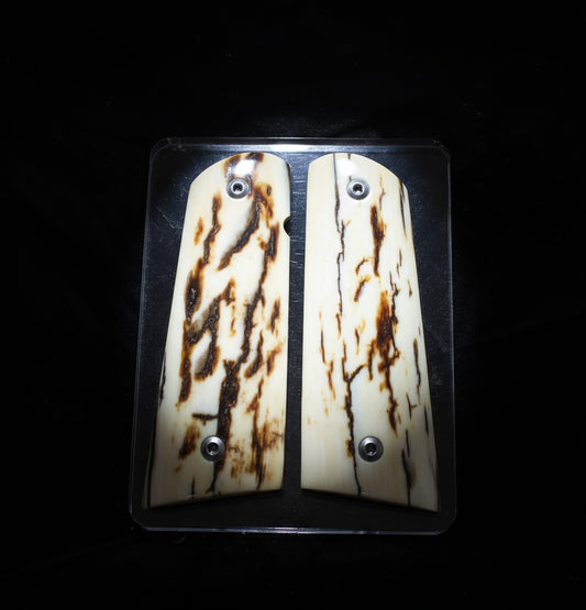 PREMIUM BARK MAMMOTH IVORY 1911 GRIPS A-2776
