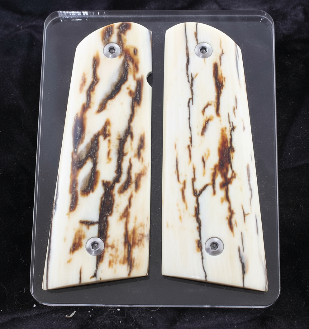 PREMIUM BARK MAMMOTH IVORY 1911 GRIPS A-2776
