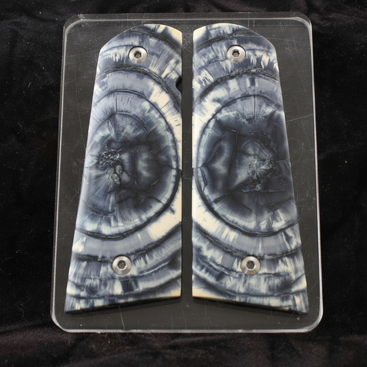 HIGH-GRADE CROSSCUT MAMMOTH IVORY 1911 GRIPS A-2779