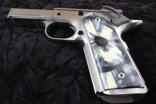 CROSSCUT MAMMOTH IVORY 1911 GRIPS A-2784