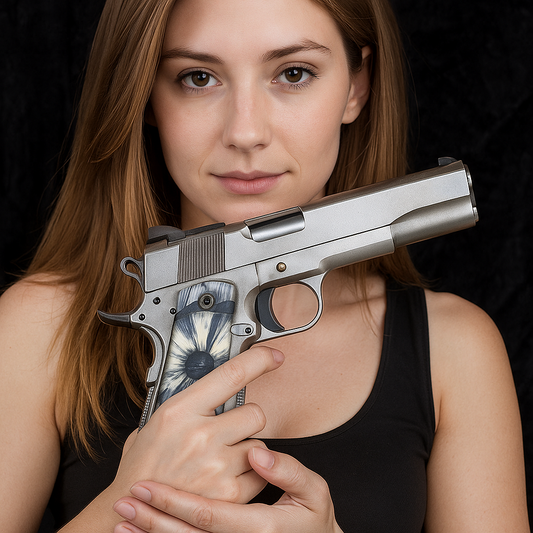 CROSSCUT MAMMOTH IVORY 1911 GRIPS A-2784