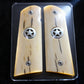 SILVER TEXAS STAR MAMMOTH IVORY 1911 GRIPS A-2791