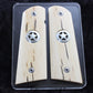 SILVER TEXAS STAR MAMMOTH IVORY 1911 GRIPS A-2791