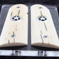 SILVER TEXAS STAR MAMMOTH IVORY 1911 GRIPS A-2791