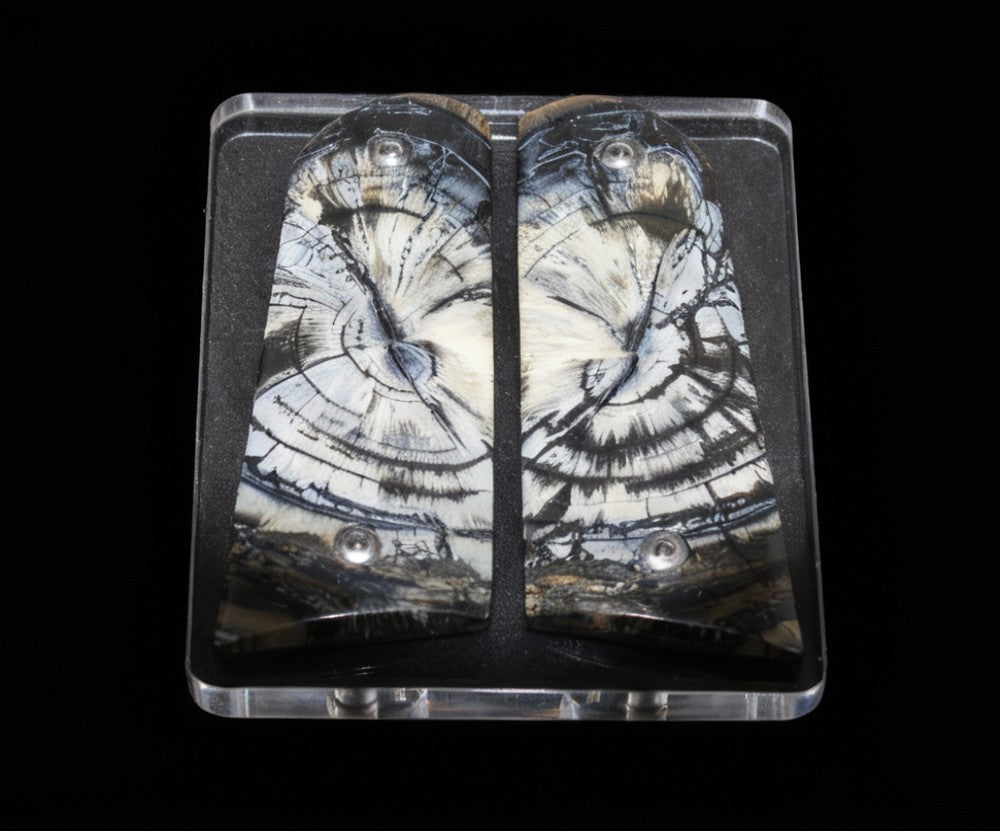 CROSSCUT MAMMOTH IVORY 1911 GRIPS A-2803