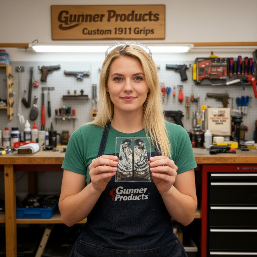 CROSSCUT MAMMOTH IVORY 1911 GRIPS A-2803