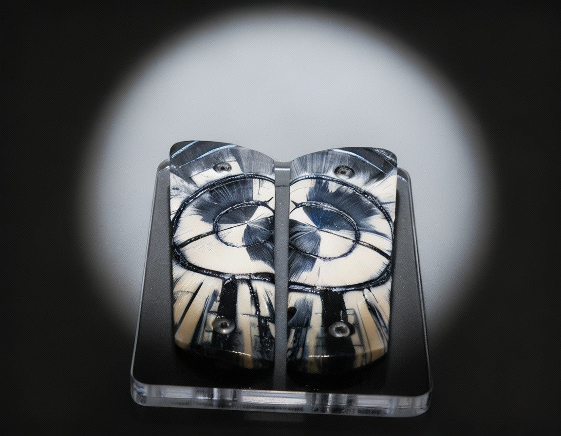 CROSSCUT MAMMOTH IVORY 1911 GRIPS A-2805