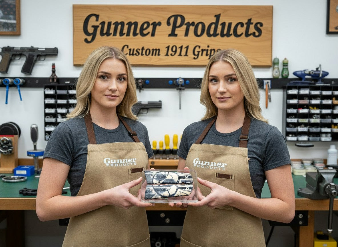 CROSSCUT MAMMOTH IVORY 1911 GRIPS A-2805