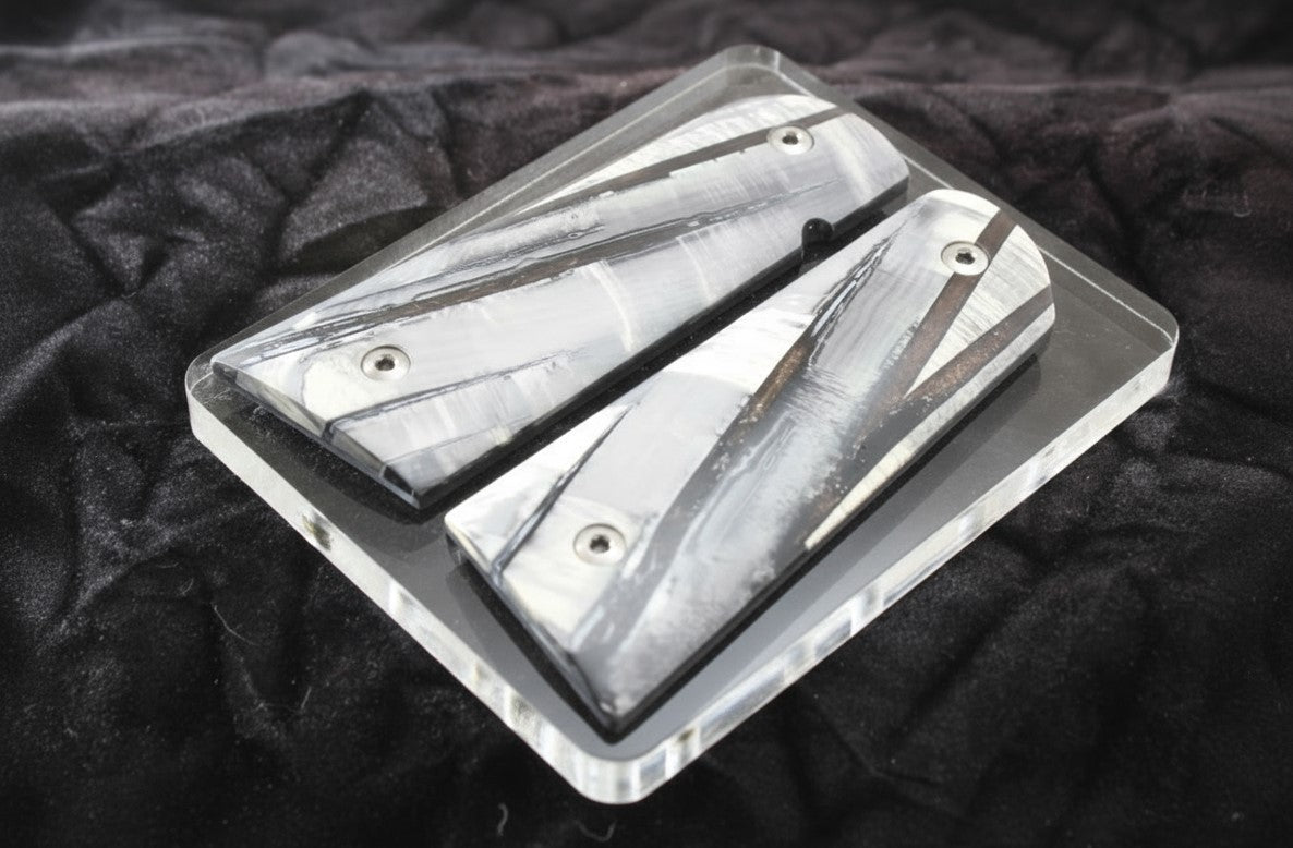 NEW! VERTICAL CUT MAMMOTH IVORY 1911 GRIPS A-2809