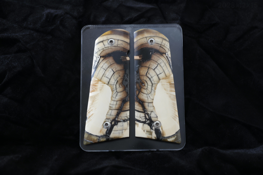 CROSSCUT MAMMOTH IVORY 1911 GRIPS A-2816