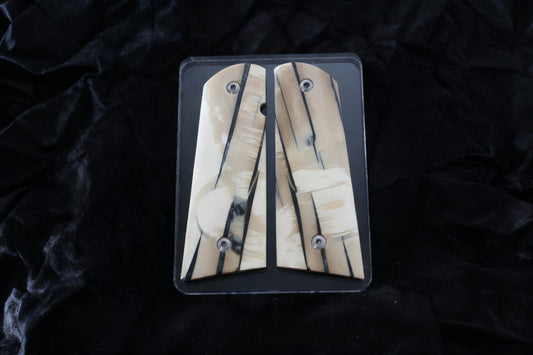 NEW! VERTICAL CUT MAMMOTH IVORY 1911 GRIPS A-2819