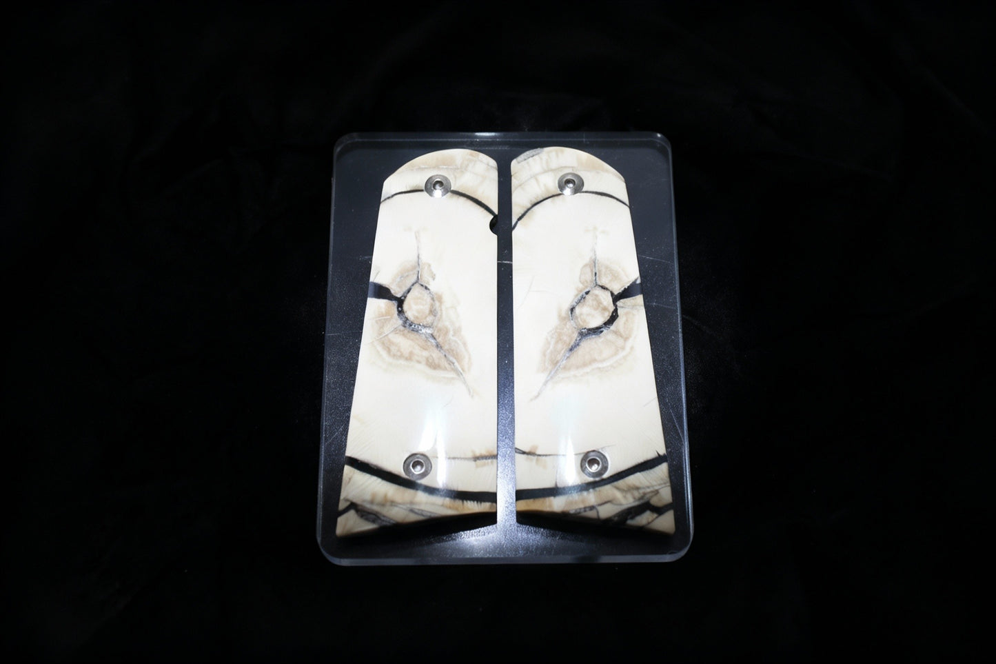 CROSSCUT MAMMOTH IVORY 1911 GRIPS A-2821