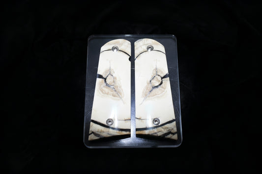 CROSSCUT MAMMOTH IVORY 1911 GRIPS A-2821
