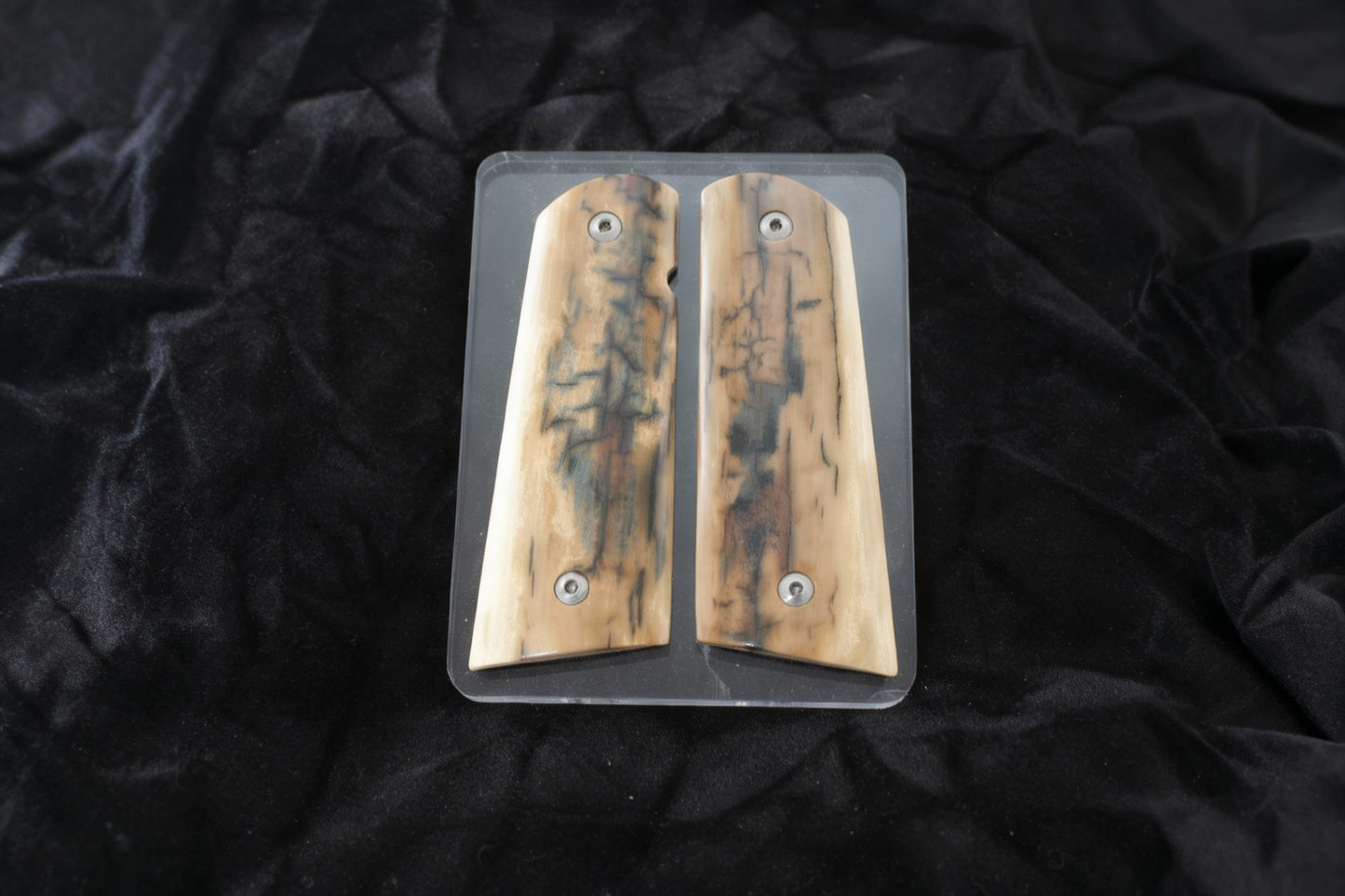 BARK ICE CRACKLE MAMMOTH IVORY 1911 GRIPS A-2824