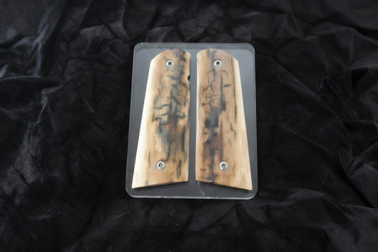 BARK ICE CRACKLE MAMMOTH IVORY 1911 GRIPS A-2824