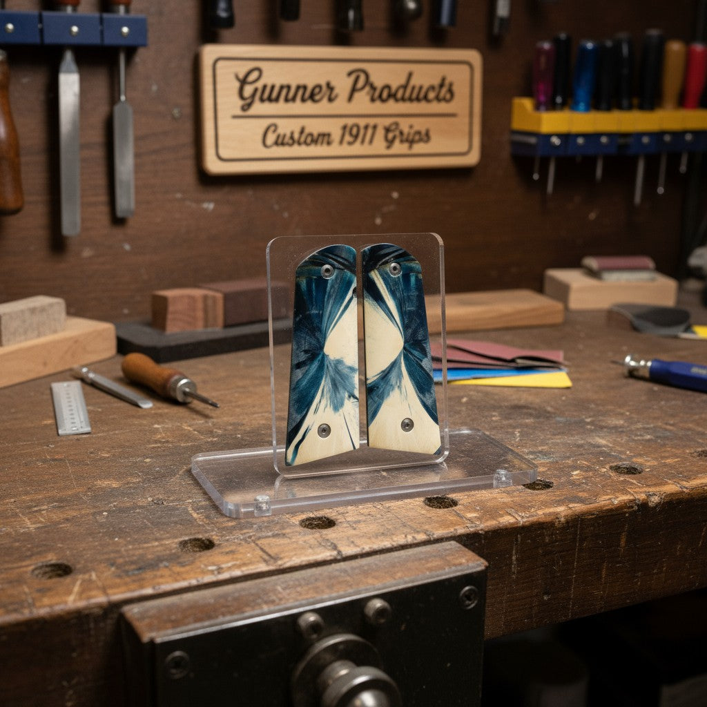 CROSSCUT MAMMOTH IVORY 1911 GRIPS A-2825