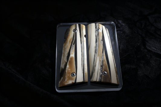 NEW! VERTICAL CUT MAMMOTH IVORY 1911 GRIPS A-2826