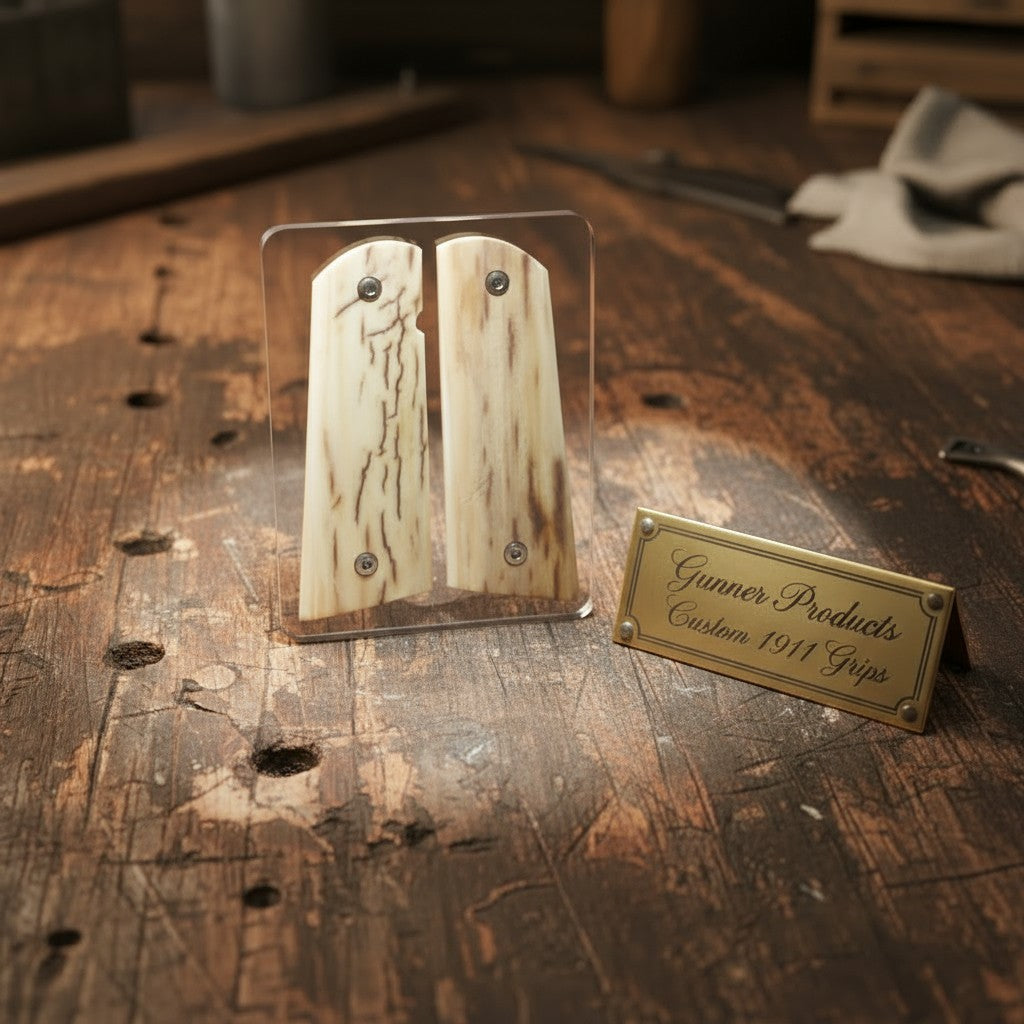 LITE BARK MAMMOTH IVORY 1911 GRIPS A-2829