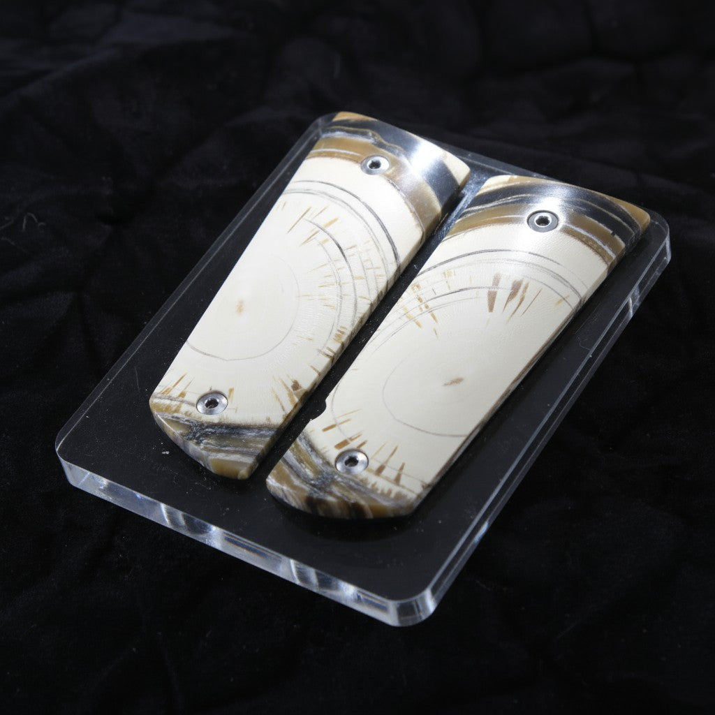 CROSSCUT MAMMOTH IVORY 1911 GRIPS A-2830