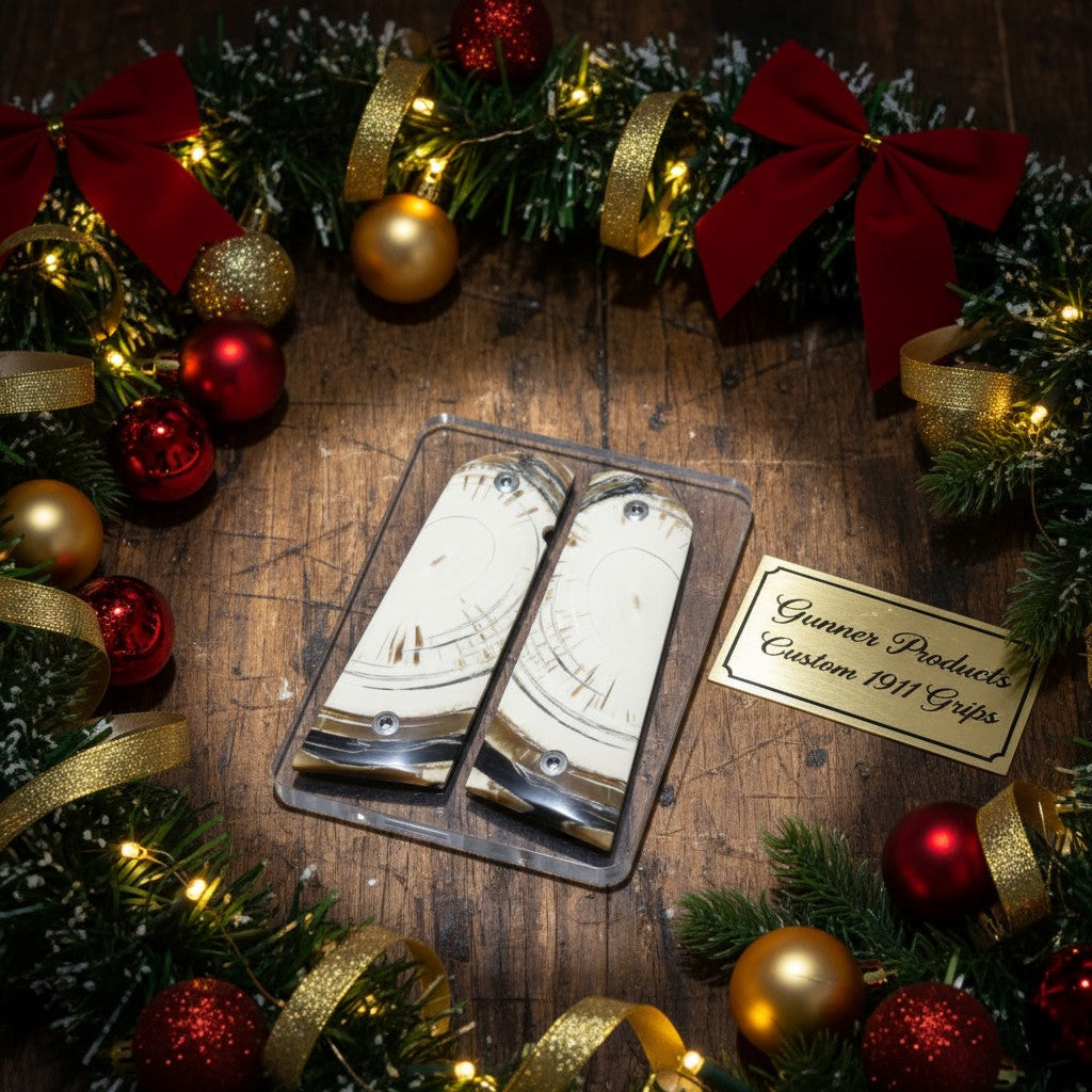 CROSSCUT MAMMOTH IVORY 1911 GRIPS A-2830