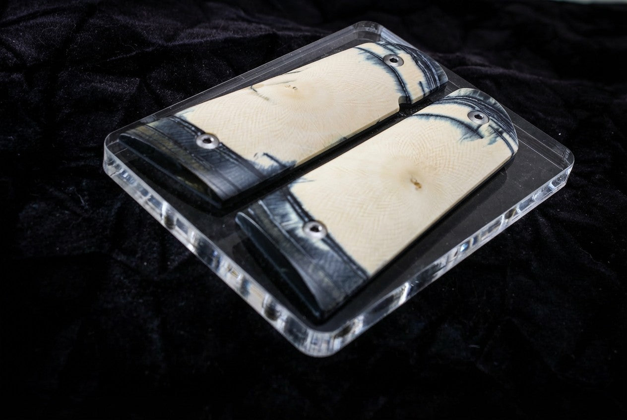 CROSSCUT MAMMOTH IVORY 1911 GRIPS A-2833