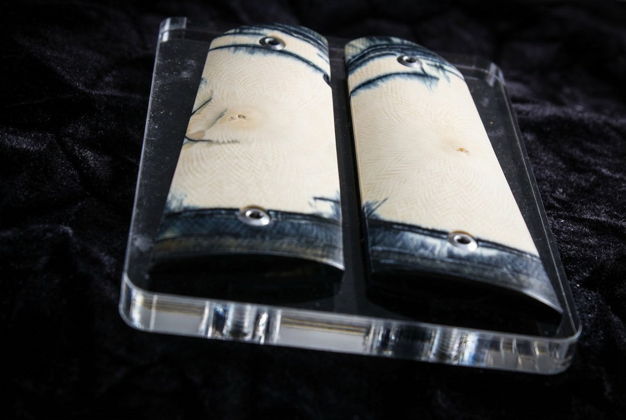 CROSSCUT MAMMOTH IVORY 1911 GRIPS A-2833