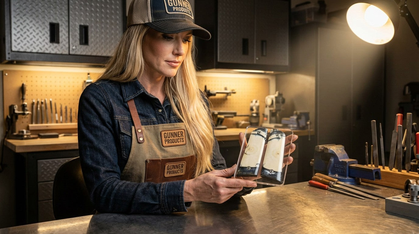 CROSSCUT MAMMOTH IVORY 1911 GRIPS A-2833