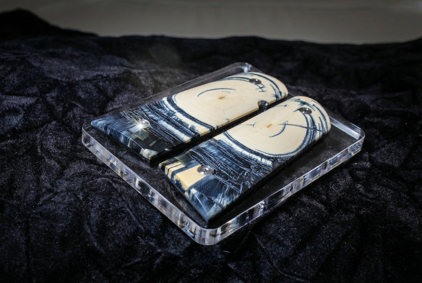 CROSSCUT MAMMOTH IVORY 1911 GRIPS A-2835