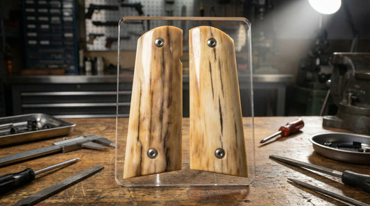 BARK MAMMOTH IVORY 1911 GRIPS A-2837