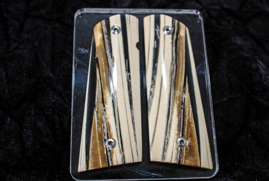 NEW! VERTICAL CUT MAMMOTH IVORY 1911 GRIPS A-2839
