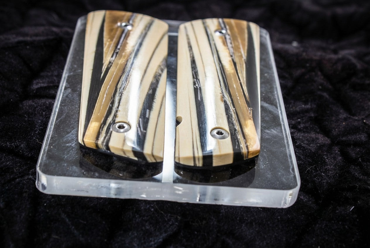 NEW! VERTICAL CUT MAMMOTH IVORY 1911 GRIPS A-2839