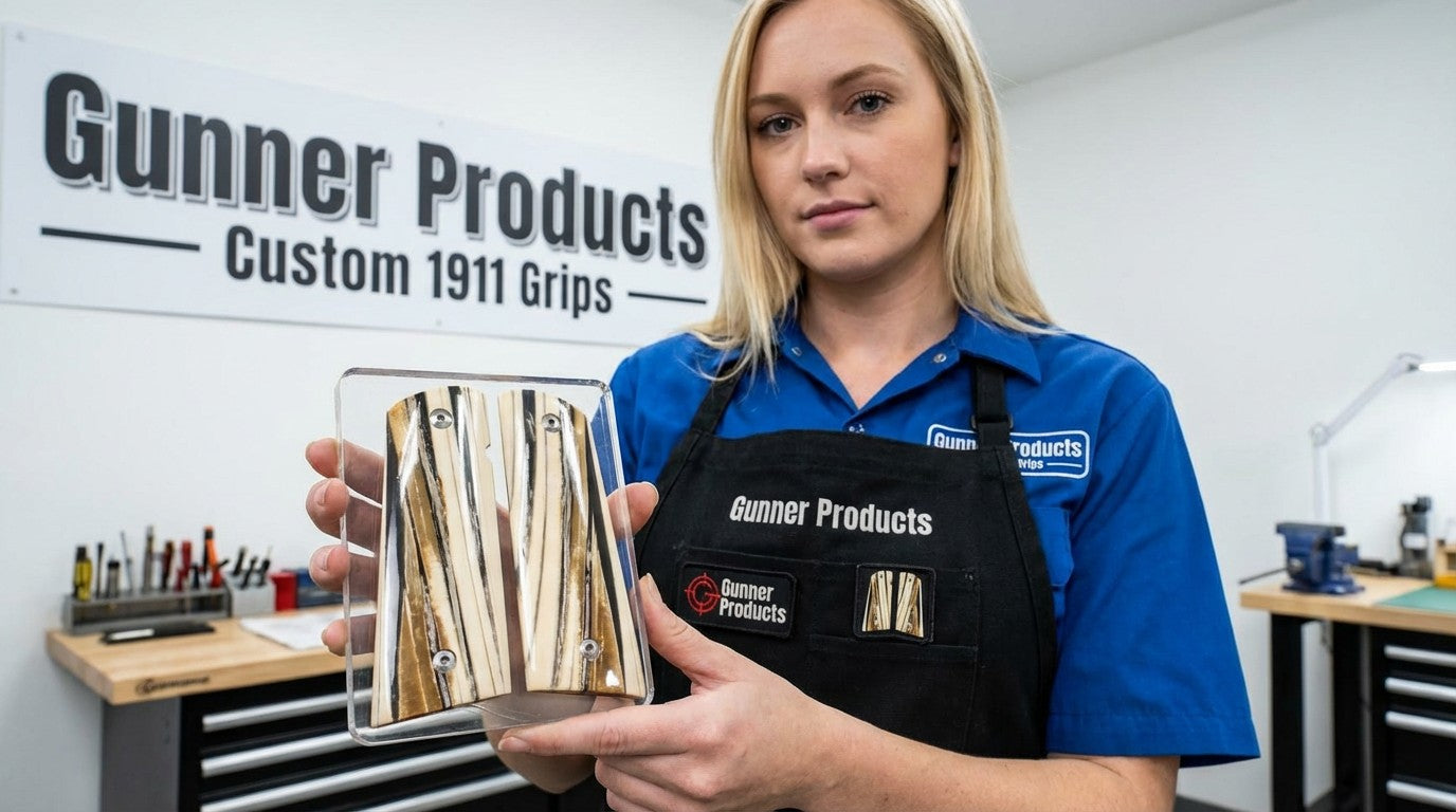 NEW! VERTICAL CUT MAMMOTH IVORY 1911 GRIPS A-2839