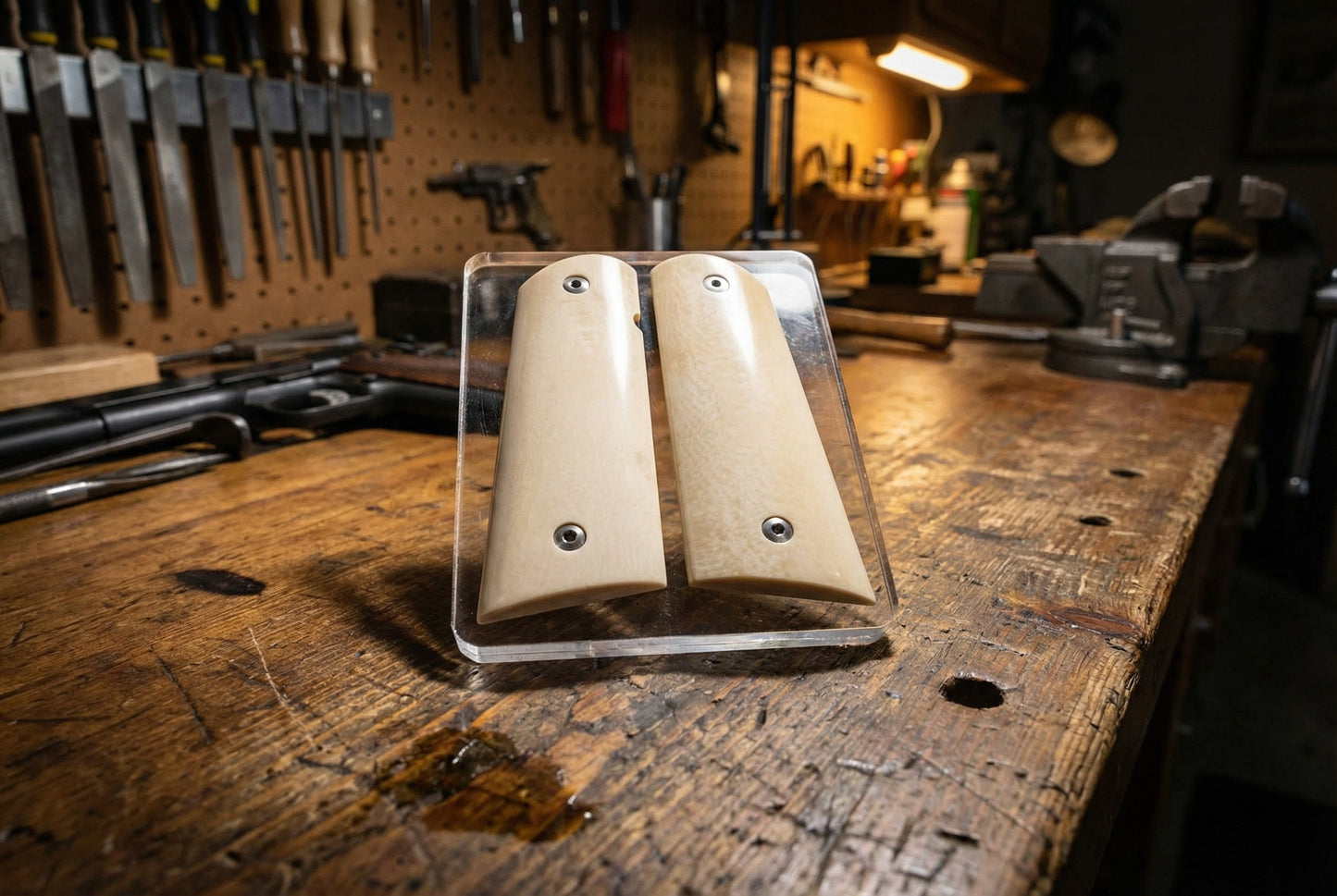 CREAMY MAMMOTH IVORY 1911 GRIPS A-2841