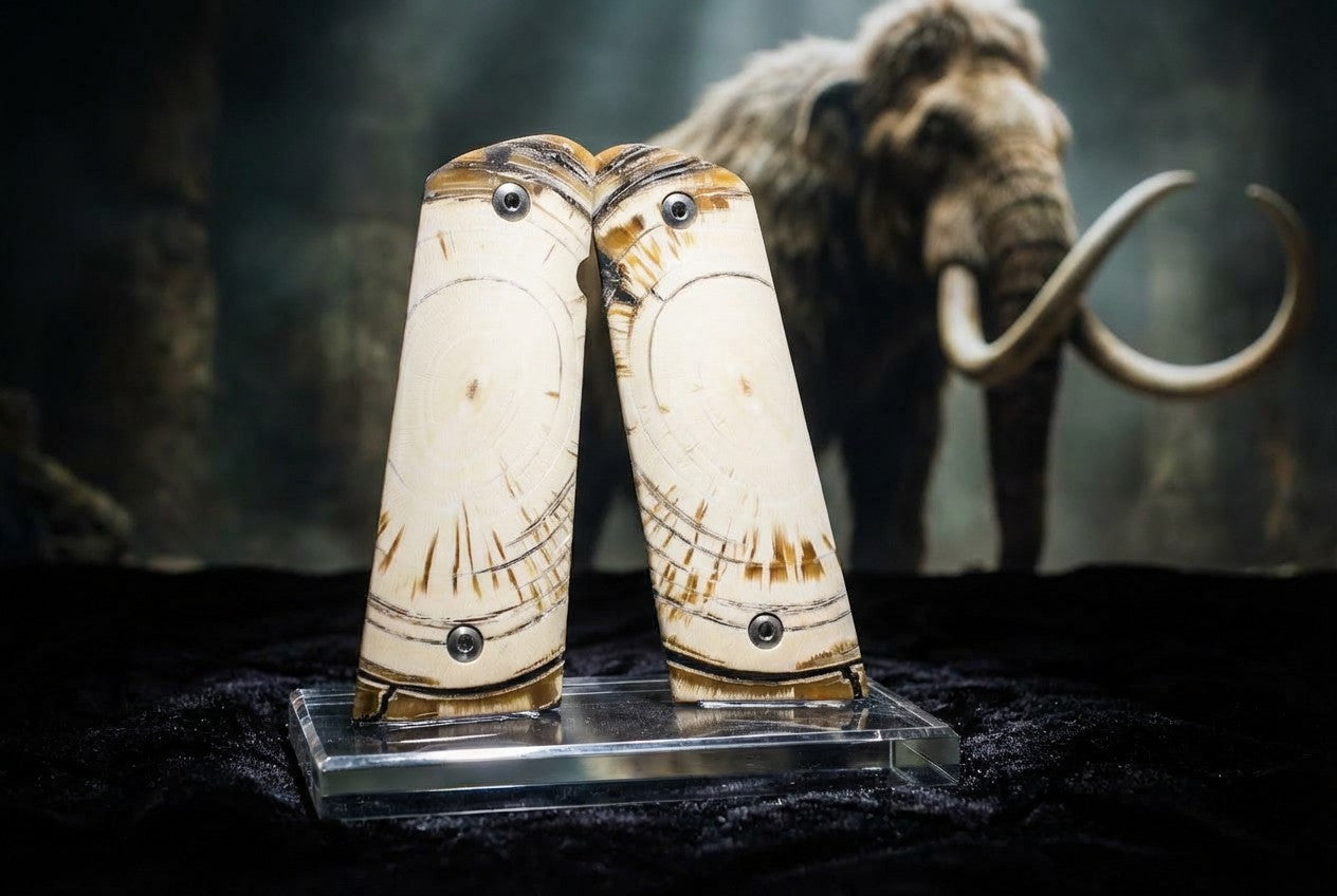 CROSSCUT MAMMOTH IVORY 1911 GRIPS A-2845