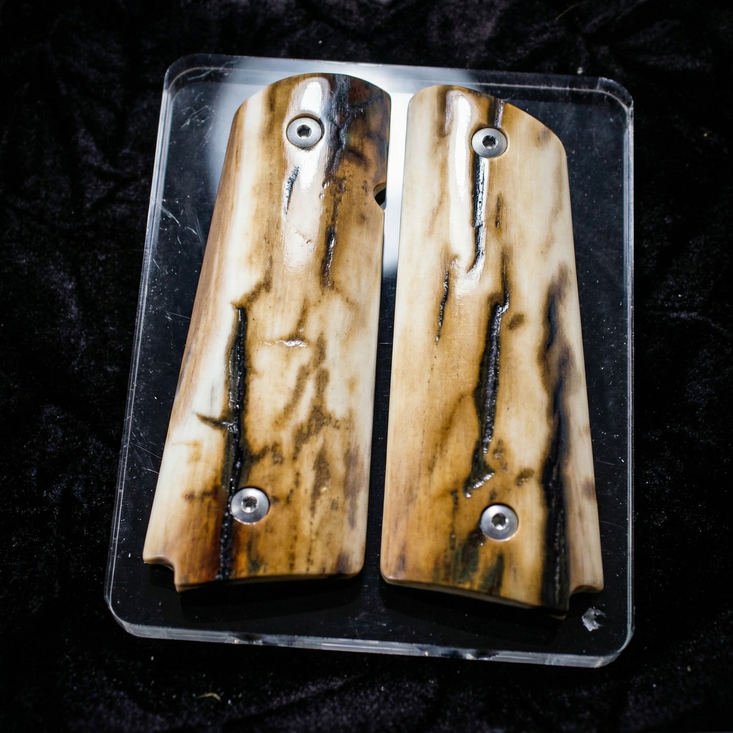 BARK MAMMOTH IVORY 1911 GRIPS A-2856