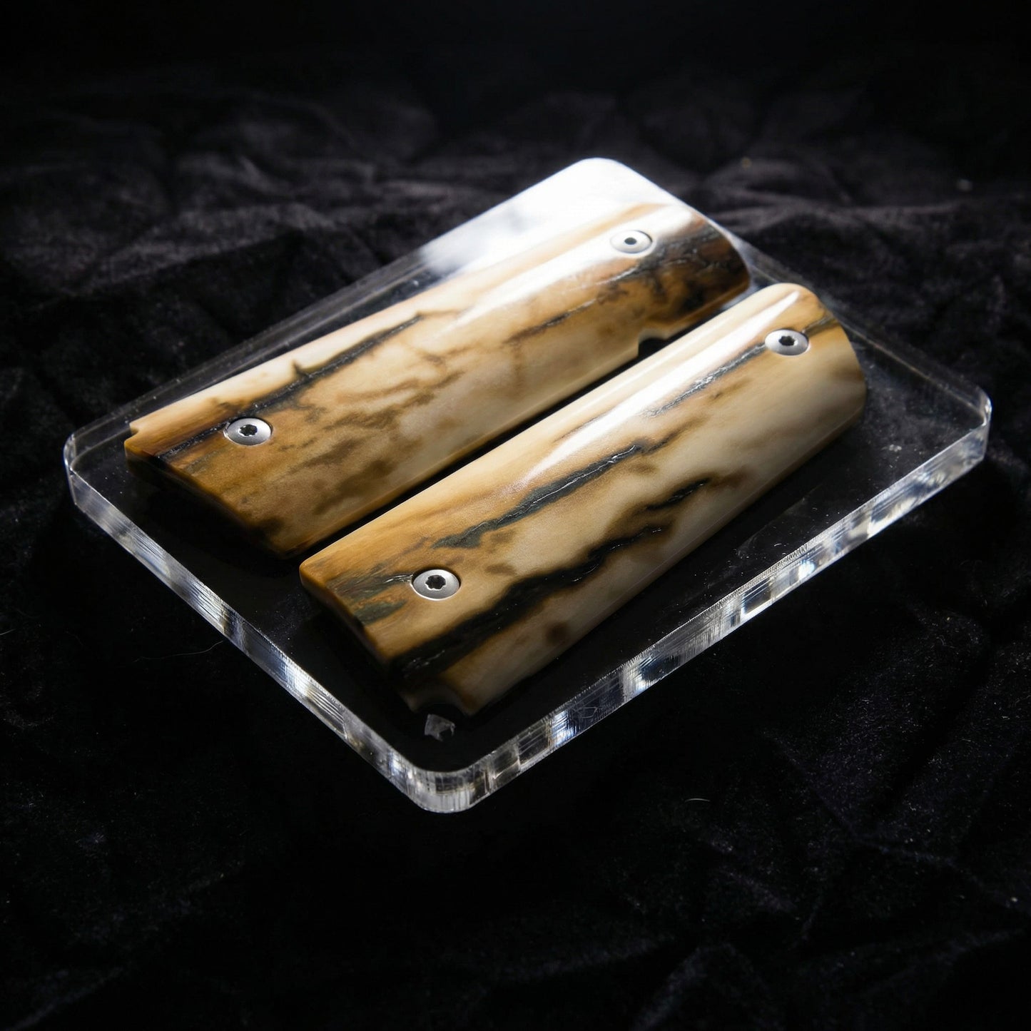 BARK MAMMOTH IVORY 1911 GRIPS A-2856