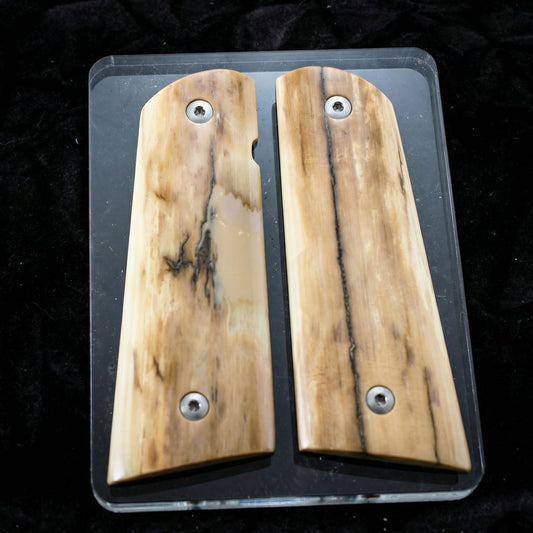 BARK MAMMOTH IVORY 1911 GRIPS A-2858