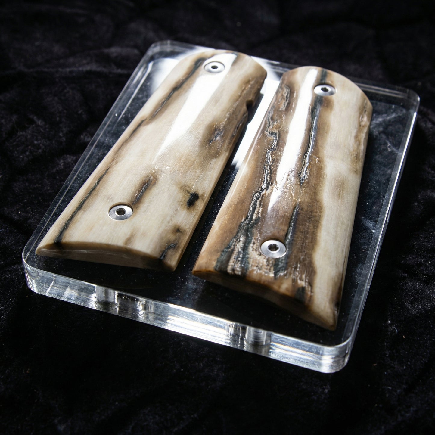 BARK MAMMOTH IVORY 1911 GRIPS A-2862