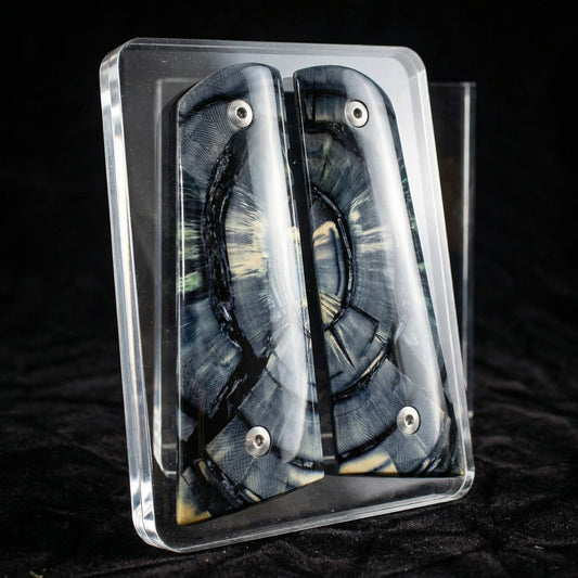 CROSSCUT MAMMOTH IVORY 1911 GRIPS A-2866