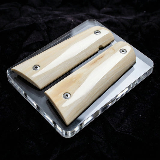 BEAUTIFUL CREAMY INTERIOR MAMMOTH IVORY 1911 GRIPS A-2882