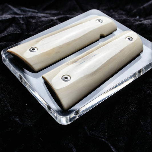 LIGHT BARK MAMMOTH IVORY 1911 GRIPS A-2883