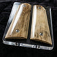 BRONZE & CREAM MAMMOTH IVORY 1911 GRIPS A-2894