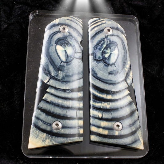 CROSSCUT MAMOTH IVORY 1911 GRIPS A-2906